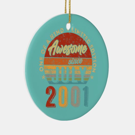 2001素晴らし年7月ヴィンテージ21日 セラミックオーナメント (右)