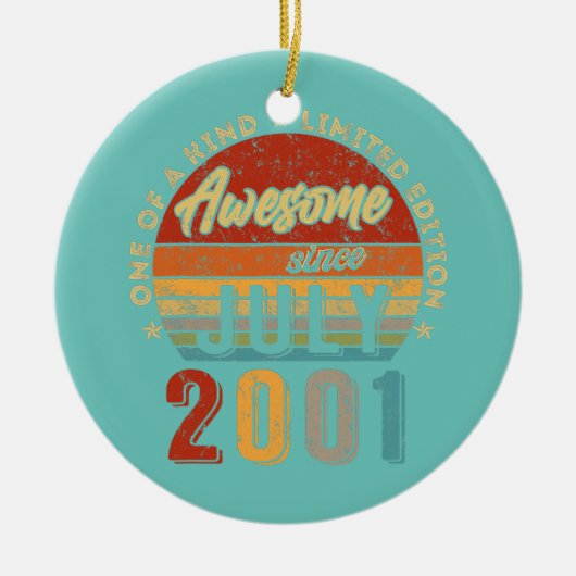 2001素晴らし年7月ヴィンテージ21日 セラミックオーナメント (正面)