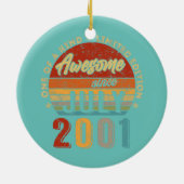 2001素晴らし年7月ヴィンテージ21日 セラミックオーナメント (裏面)