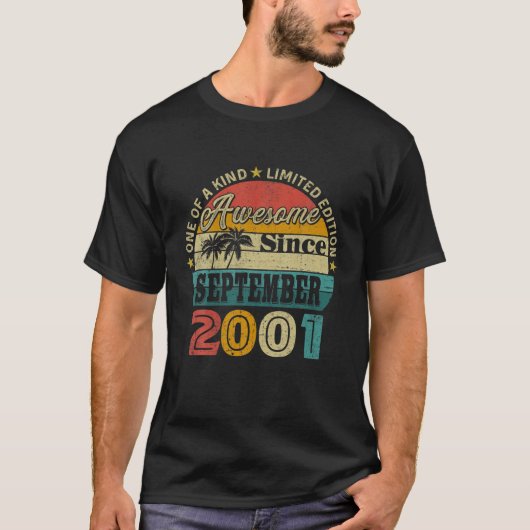 2001素晴らし年9月以来20th誕生日Decorat Tシャツ (正面)