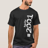 2001誕生日名レジェンドヴィンテージ 動揺して Tシャツ (正面)