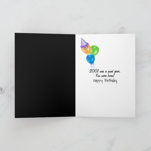 2001誕生日年おもしろいトリビアカード カード (内部)
