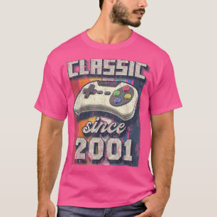 2001 クラシック 21st誕生日レトロビデオゲームコントロール tシャツ