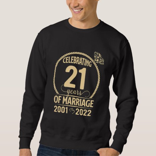 2001 祝年から21年の結婚生活 スウェットシャツ (正面)