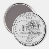2002インディアナ州四半期磁石 マグネット (正面/裏面)
