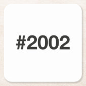 2002ハッシュタグ23誕生日記念日 スクエアペーパーコースター (正面)