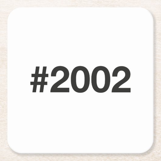 2002ハッシュタグ23誕生日記念日 スクエアペーパーコースター (正面)
