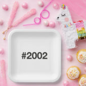 2002ハッシュタグ23誕生日記念日 ペーパープレート (パーティー)