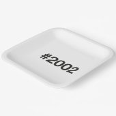 2002ハッシュタグ23誕生日記念日 ペーパープレート (傾斜あり)