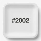 2002ハッシュタグ23誕生日記念日 ペーパープレート (正面)