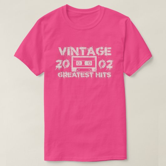 2002ヒット素晴らしヴィンテージホワイト Tシャツ (デザイン正面)