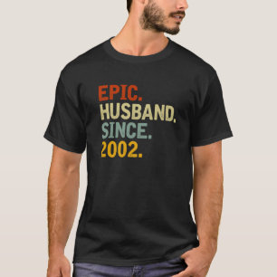 2002年から20おもしろい年結婚まで Tシャツ
