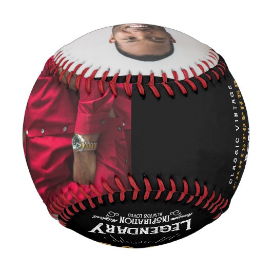 2002年の誕生日モノグラム名写真伝説 野球ボール (裏面)