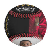 2002年の誕生日モノグラム名写真伝説 野球ボール (正面)