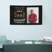 2002年の21歳の誕生日に伝説のブラックと金ゴールドバナー 横断幕 (トレードショー)