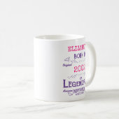 2002年の21生まれ歳の伝説ピンク紫 コーヒーマグカップ (正面右)