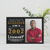 2002年の21生まれ歳の金ゴールドレトロ写真 招待状 (スタンド正面)