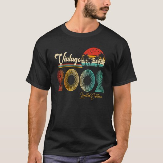 2002年ヴィンテージ 21歳の誕生日 おめでとう 21歳 Tシャツ (正面)