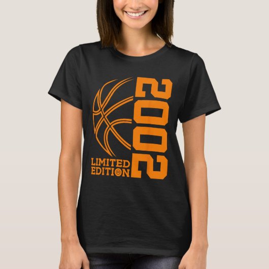 2002年生まれ限定バースデー バスケットボールTシャツ Tシャツ (正面)
