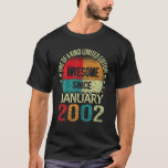 2002年1素晴らし月以来21年ヴィンテージ21st Bi Tシャツ<br><div class="desc">ギフト素晴らしアイディアと女性レトロヴィンテージ男性へTシャツ男性へ、2002年1月に作られた女性と2002年1月に作ら生まれれた人と素晴らし。 21年レトロの日の入り21歳の誕生日Tシャツ。2002素晴らし年1月以来、2002年1月以来の伝説、2002年クラシック。ヴィンテージ2002年1月の誕生日21年のギフト。</div>