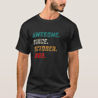 2002年10月20素晴らし日誕生から20歳 Tシャツ