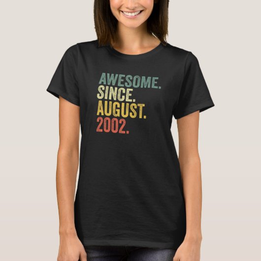 2002年20年素晴らし以威厳がある降20誕生日 Tシャツ (正面)