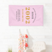 2002年21日生まれ生誕2002年Pink Grayを追加 横断幕 (インサイチュ)