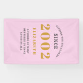 2002年21日生まれ生誕2002年Pink Grayを追加 横断幕 (横)