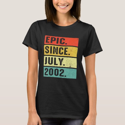 2002年7月20誕生日以来20歳のエピック Tシャツ (正面)