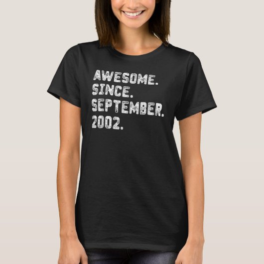 2002年9月以素晴らし降20歳 Tシャツ (正面)