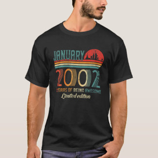 2002素晴らし年1月20歳生まれ後 Tシャツ
