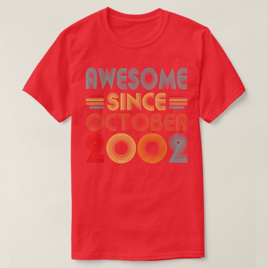 2002素晴らし年10月以降20歳ヴィンテージ20t tシャツ (デザイン正面)