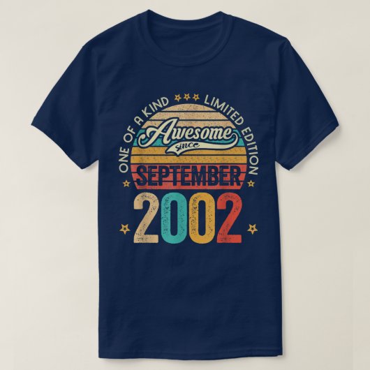 2002素晴らし年9月20歳20th Birから Tシャツ (デザイン正面)