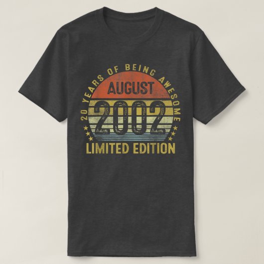 2002 威厳がある 20誕生日ギフトヴィンテージ限定Ed Tシャツ (デザイン正面)