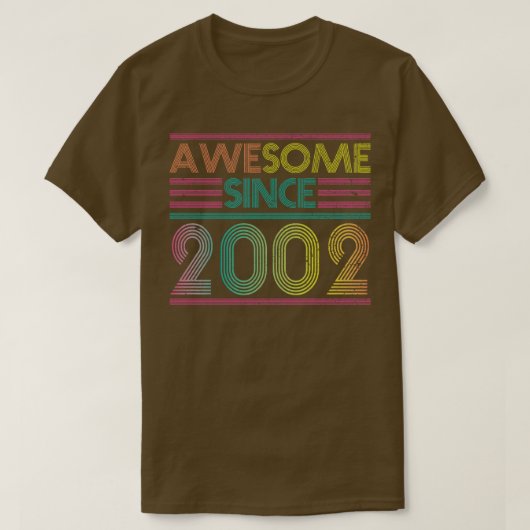 2002 素晴らし年の2002カラフル年のおもしろい誕生日以来 Tシャツ (デザイン正面)