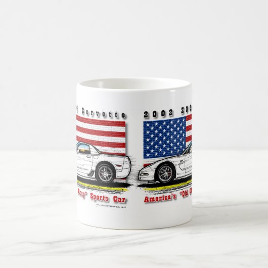 2002 Z06コルベットのコーヒー・マグ コーヒーマグカップ (中央)