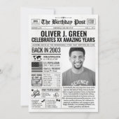 2003カスタム年新聞紙誕生日カードのトレンド シーズンカード (正面)