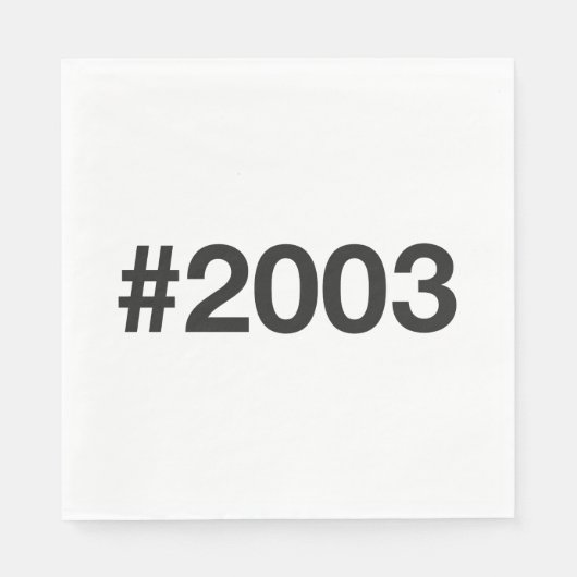 2003ハッシュタグ22誕生日記念日 スタンダードランチョンナプキン (正面)