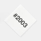 2003ハッシュタグ22誕生日記念日 スタンダードランチョンナプキン (角)