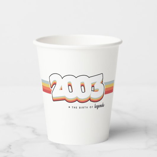 2003伝説誕生 紙コップ (正面)