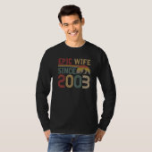 2003年からかわいい19周年結婚を迎えるエピック妻 Tシャツ (正面フル)