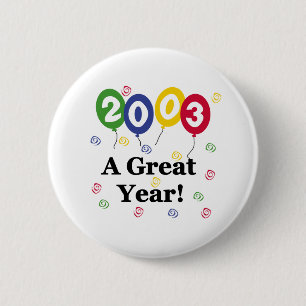 2003年すばらしい年の誕生日 缶バッジ