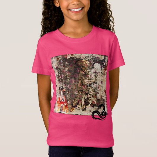 2003年の女性と侍 Tシャツ (正面)