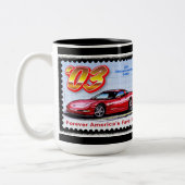 2003年の第50記念日コルベット ツートーンマグカップ (左)