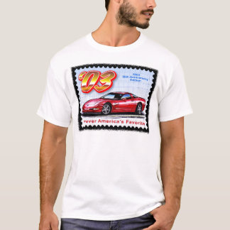 2003年の第50記念日コルベット Tシャツ