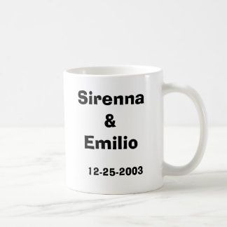 2003年の、Sirenna&Emilio結婚、12-25-2003 コーヒーマグカップ