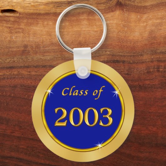 2003年クラスのアイディア、青と金ゴールドの好意、懇親会 キーホルダー (裏面)