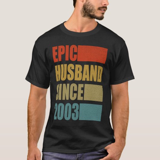 2003年以来のエピック夫ヴィンテージ18th 結婚's Anniv Tシャツ (正面)