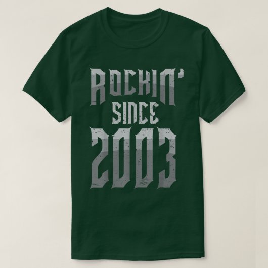 2003年以来ロックンロックヴィンテージ音楽ファン19th Bir Tシャツ (デザイン正面)