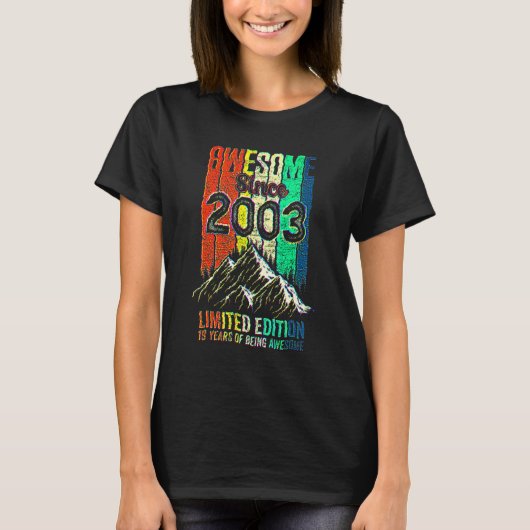 2003年生まれのあなたへ、19歳のバースデーギフト Tシャツ (正面)